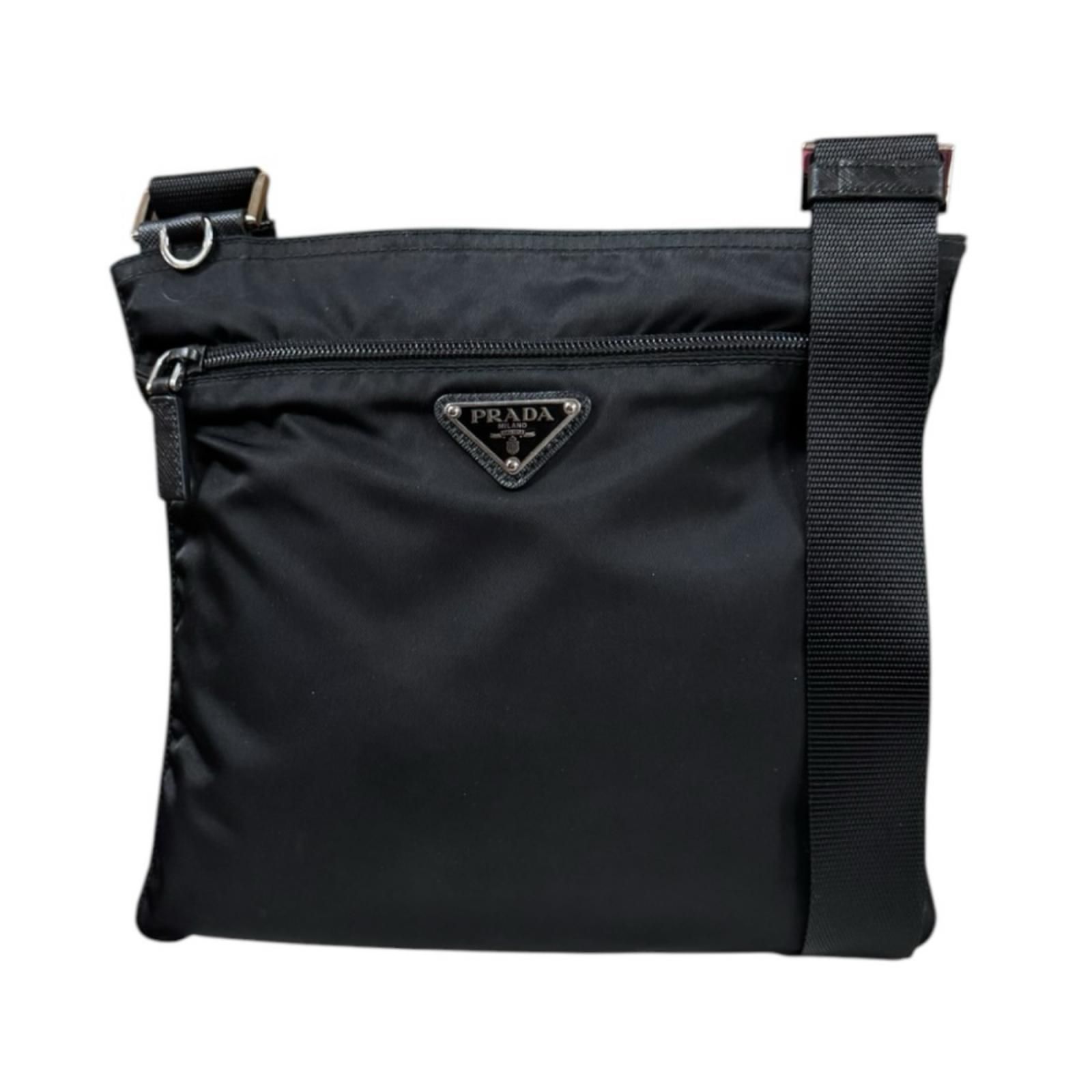 プラダ ショルダーバッグ ナイロン ブラック レディース PRADA 中古 プラダ