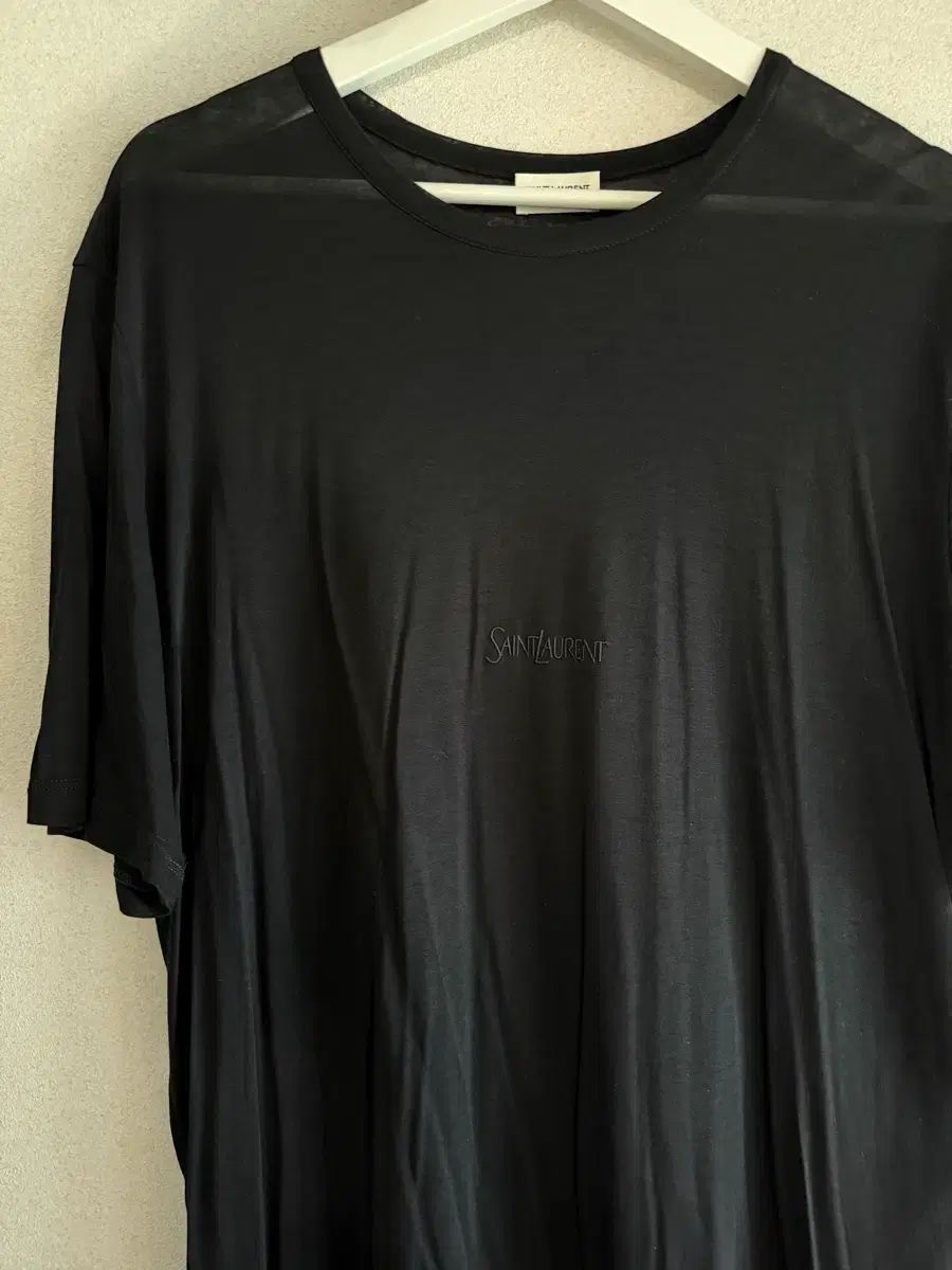 Saint Laurent サンローラン 刺繍 メインロゴ ブラック Tシャツ