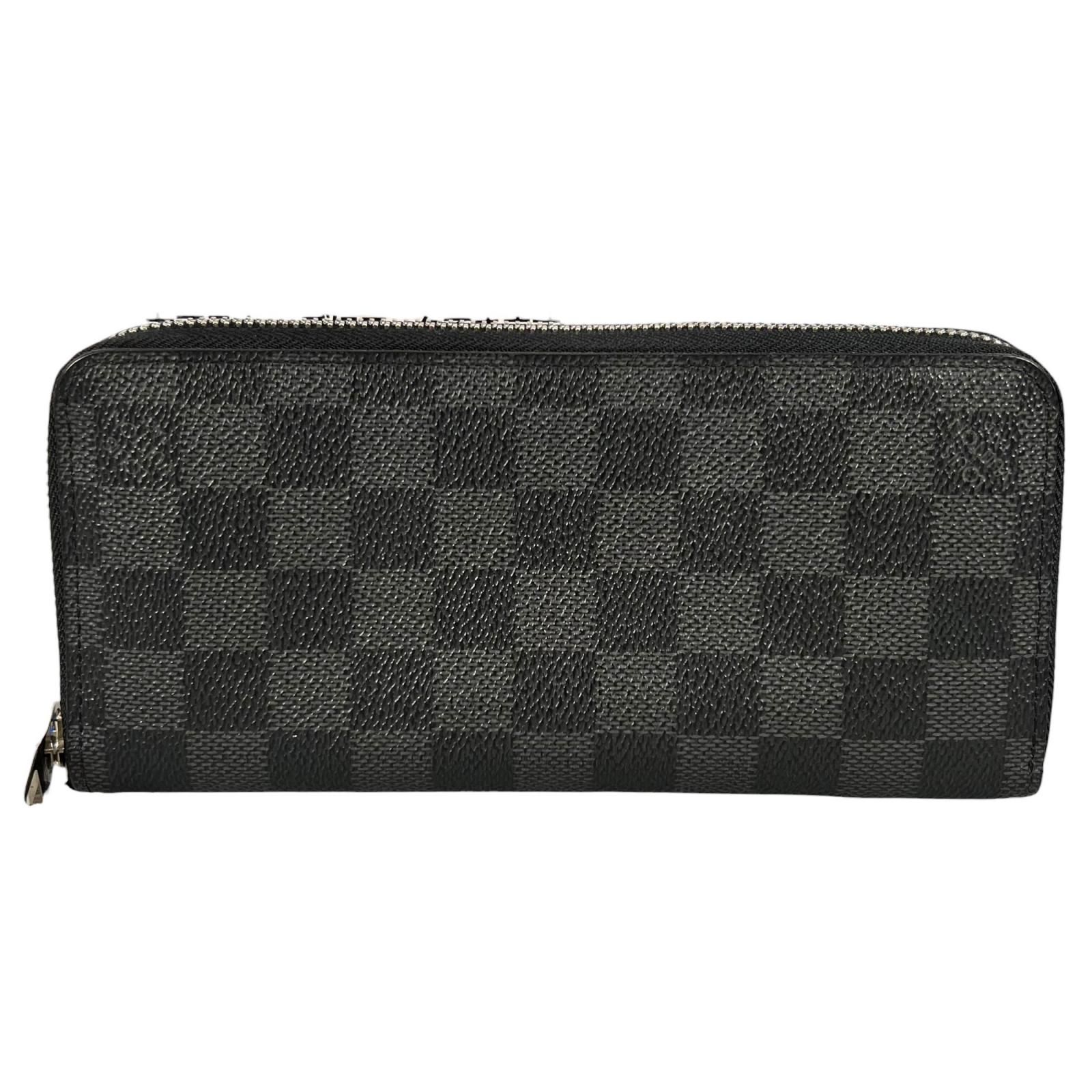 LOUIS VUITTON ルイ・ヴィトン ジッピーウォレットヴェルディカル 長財布 ダミエキャンバス ブラック レディース【中古】【送料無料】