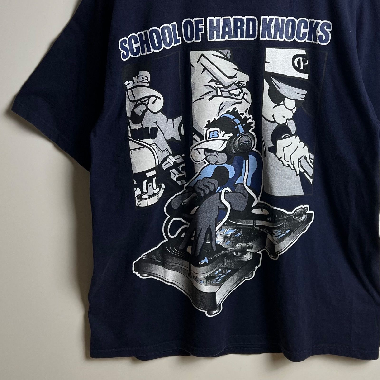 SOHK 00s B-BOY old DJ Tee XL ショック B系 DJ プリント Tシャツ