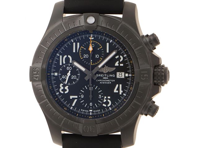 BREITLING ブライトリング アベンジャー クロノグラフ45 ナイトミッション V13317101B1X1 腕時計 チタン/ラバー ブラック文字盤 自動巻き メンズ【中古】472