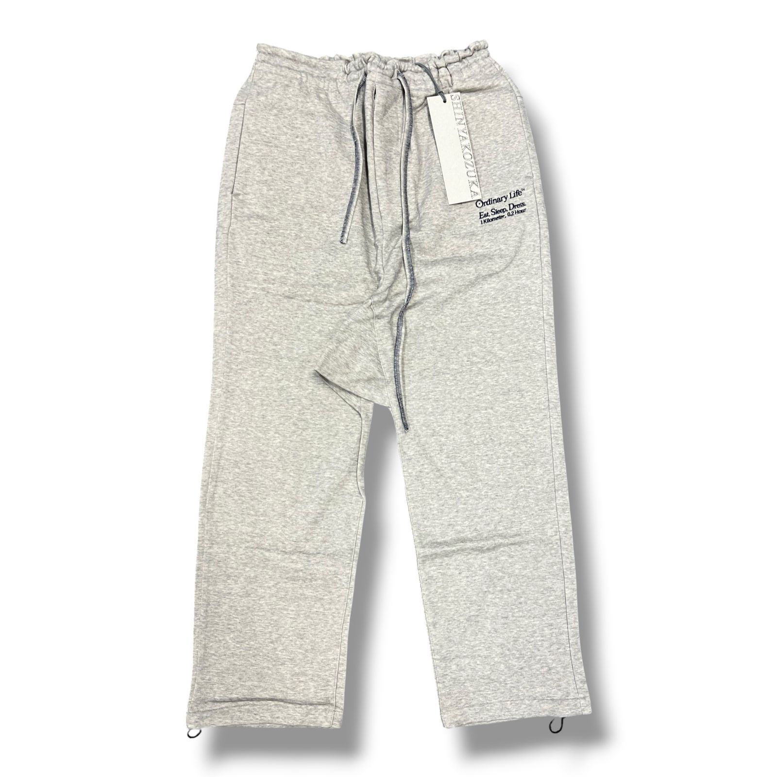 参考上代24,200円 未使用品 SHINYAKOZUKA 24SS ORDINARY DROP CROTCH オーディナリードロップクロッチ スウェットパンツ イージーパンツ シンヤコヅカ 2401SK53 グレー XS 2070A1