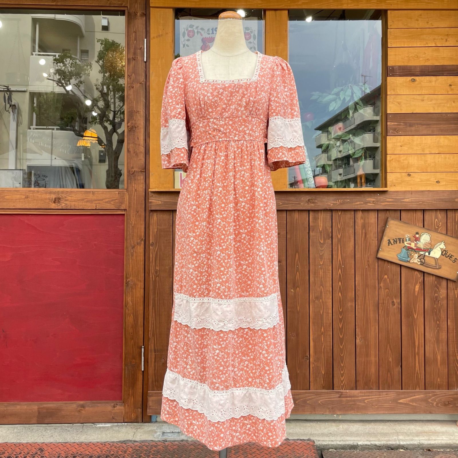 70s カントリー 小花柄ワンピース vintage