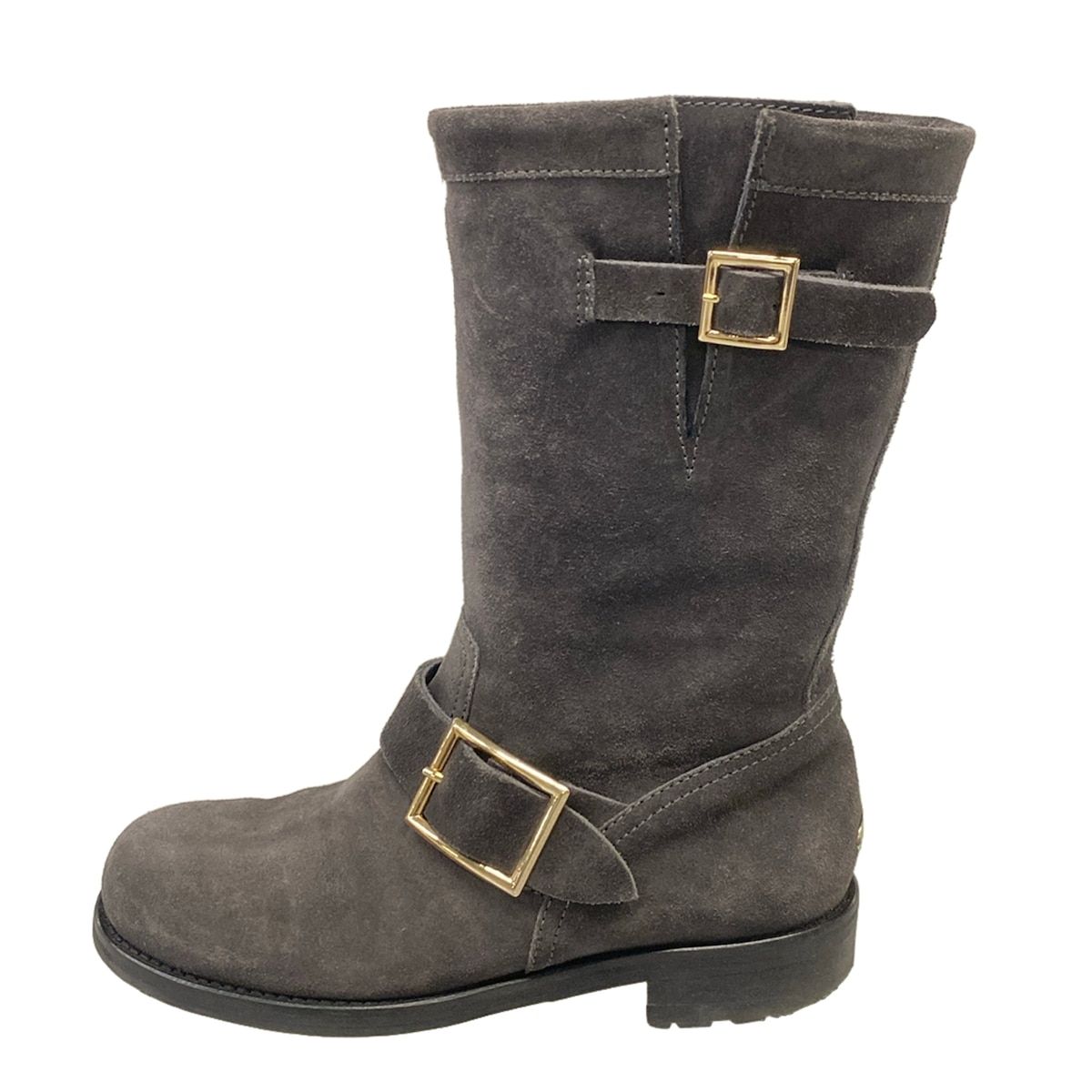 JIMMY CHOO(ジミーチュウ) ブーツ 35 レディース - ダークグレー