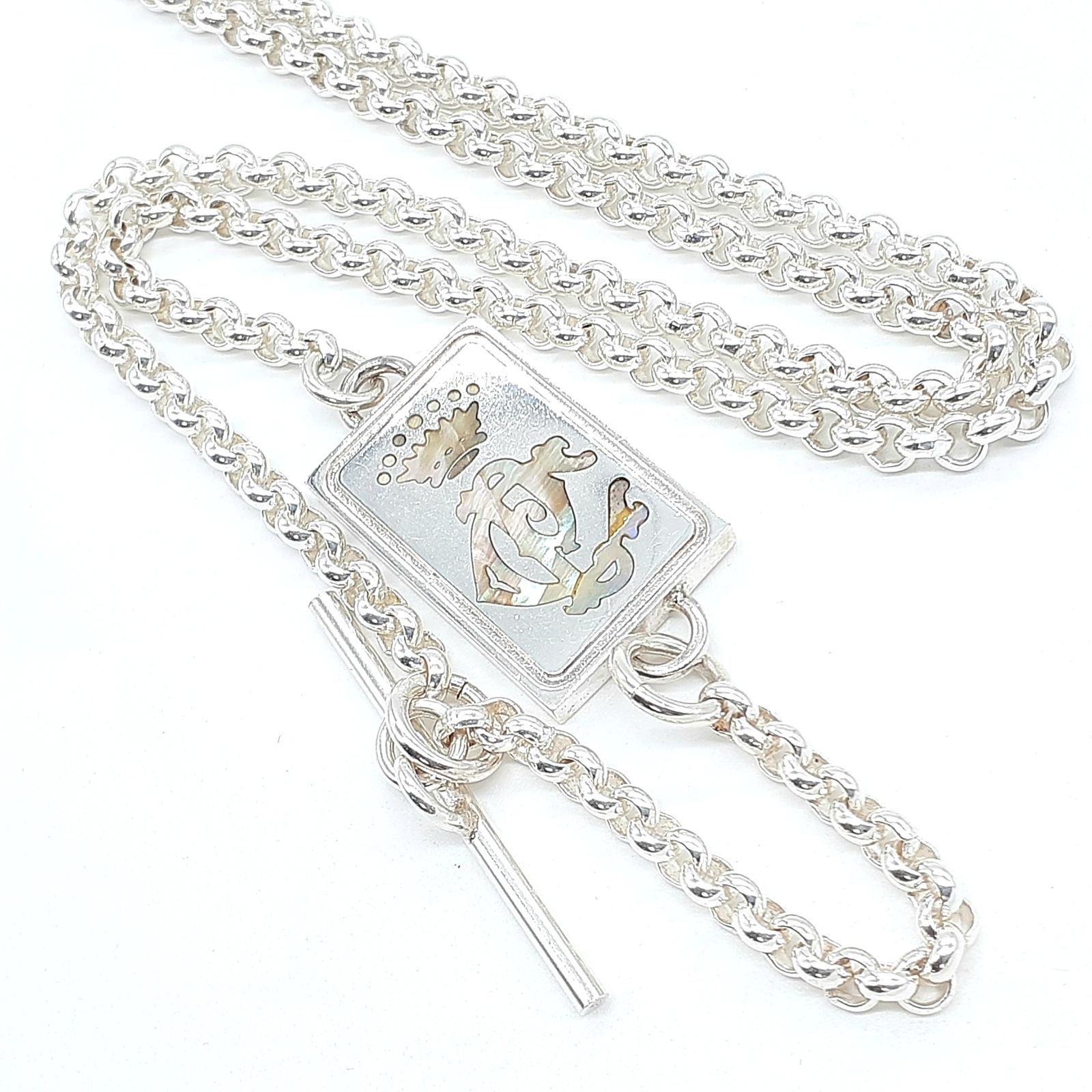Paul Smith ポールスミス ネックレス シルバー SILVER シェル クレスト クラウン スクエア プレート