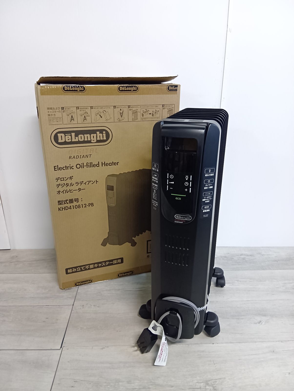 Delonghi オイルヒーター ブラック KHD410812-PB デロンギ オイルヒーター KHD410812-PB ブラック_S9130 【公式通販】