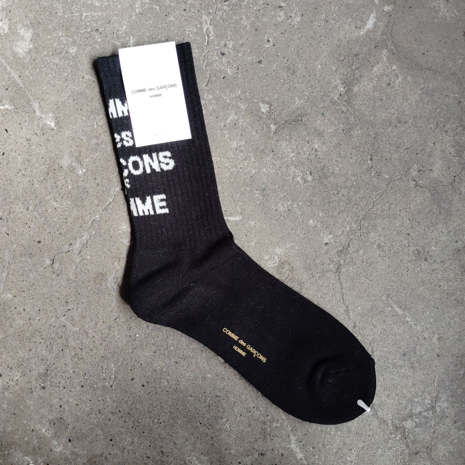 COMME des GARCONS HOMME 24aw ロゴソックス ブラック