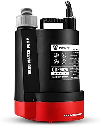 DEKO プラスチック 水中ポンプ 底部入水式 循環ポンプ 最大吐出量9275L/H 最大揚程8.5M 強力 汚水 清水両用 50/60Hz共用 電動 水耕栽培 水槽ウォーターポンプ 水族館給水 排水ポンプ…kk b5773e45