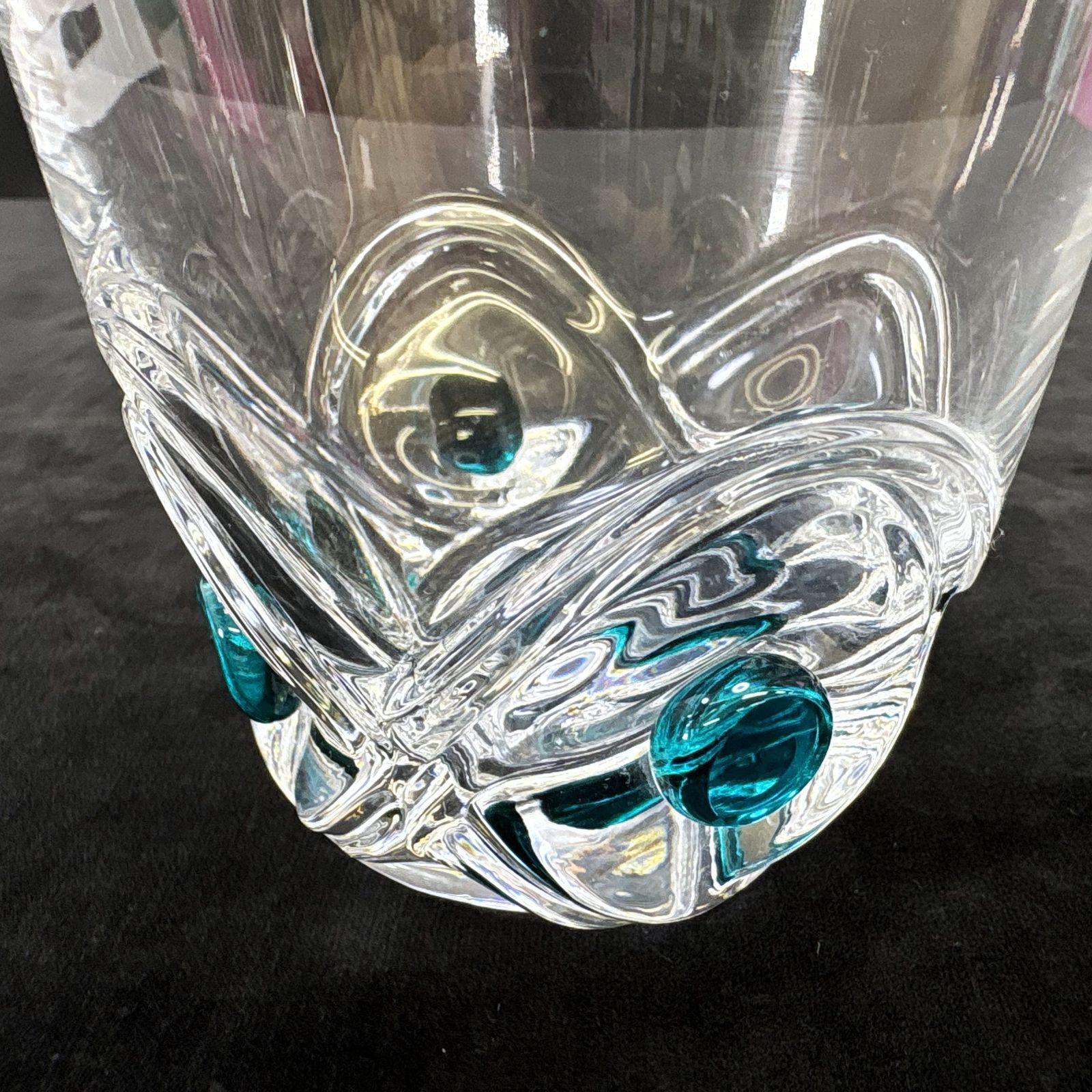 LALIQUE ラリック Floride フロリダ ロックグラス ターコイズブルー 