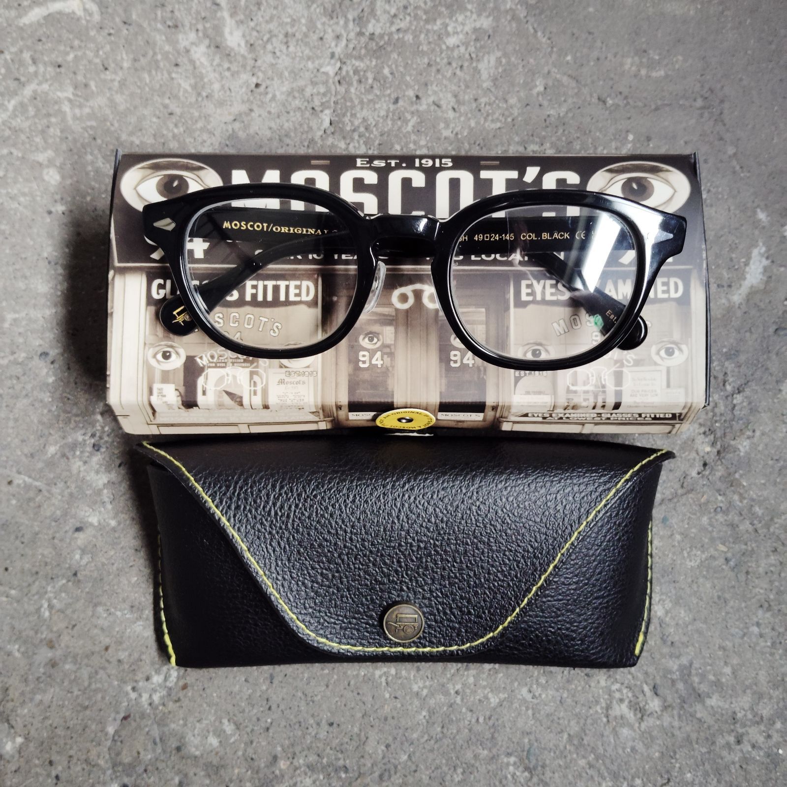 MOSCOT LEMTOSH BLACK 49サイズ モスコット レムトッシュ ブラック