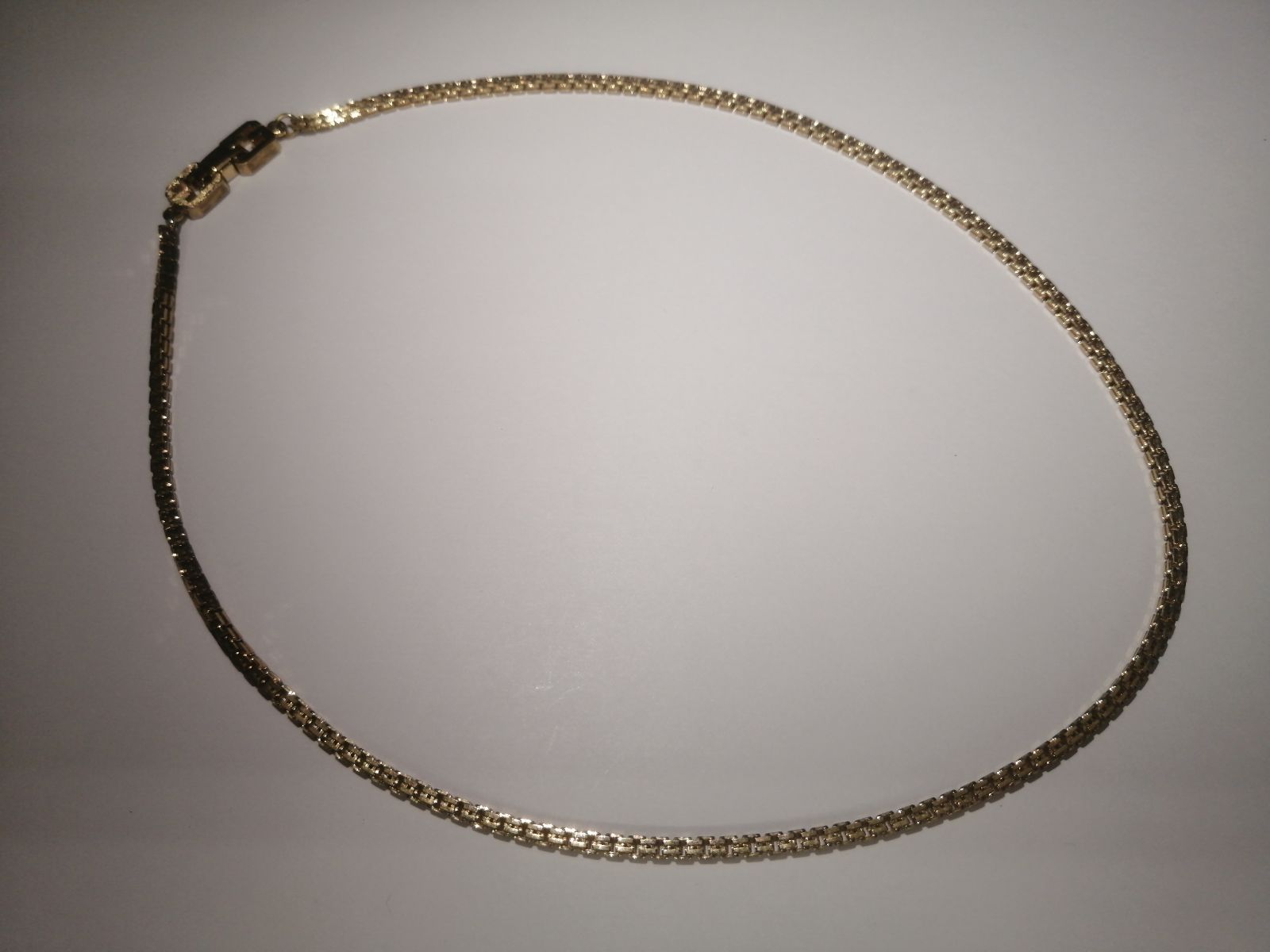 松4461 【美品】GIVENCHY ヴィンテージ ネックレス ボックスチェーン Gロゴ 金 GP ジバンシー