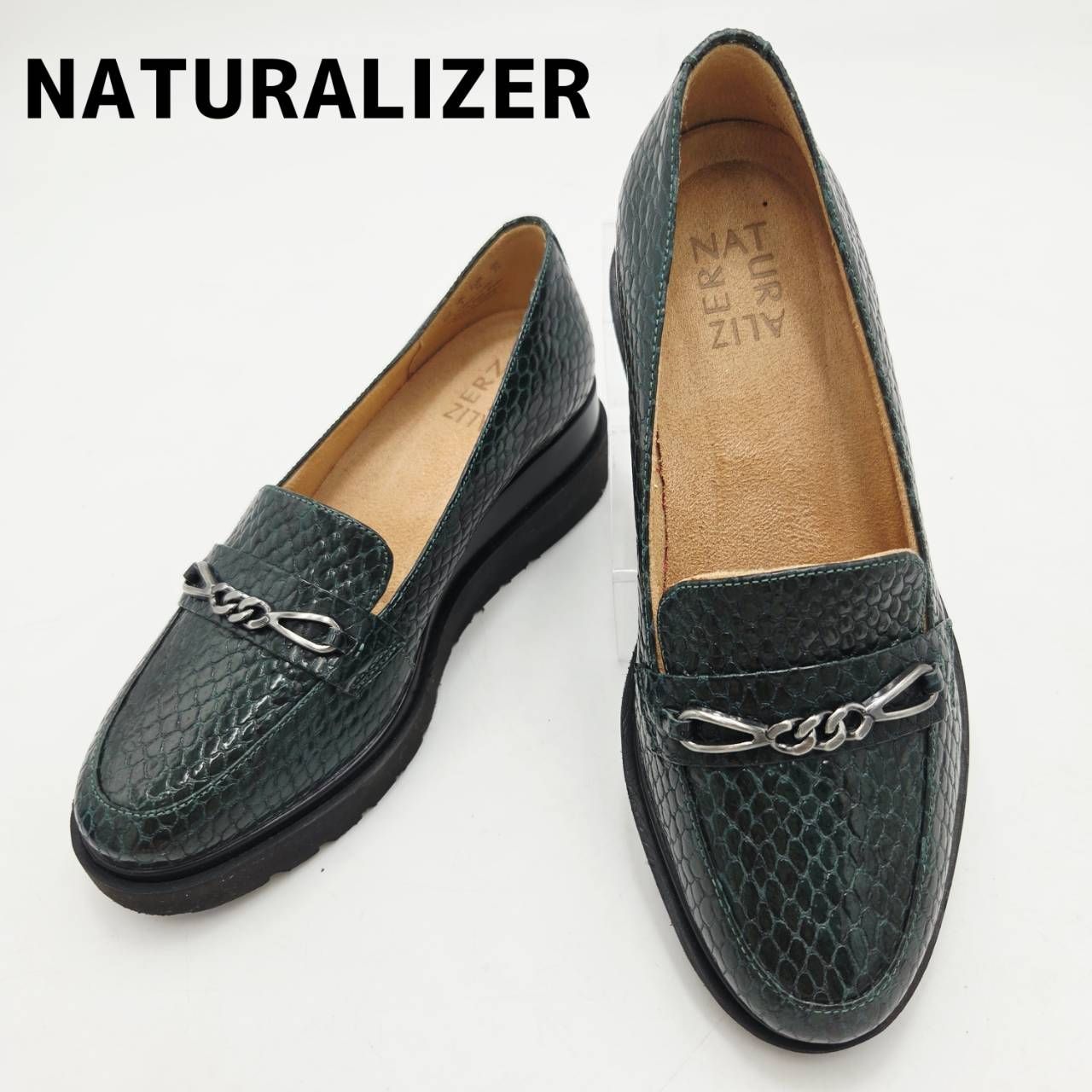 極美品 未使用 NATURALIZER ナチュラライザー ビットローファー 厚底