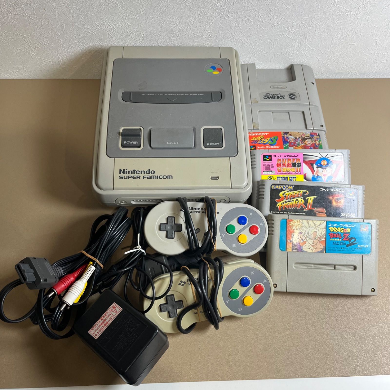 希少】スーパーファミコン 本体セット スーパーゲームボーイ付き