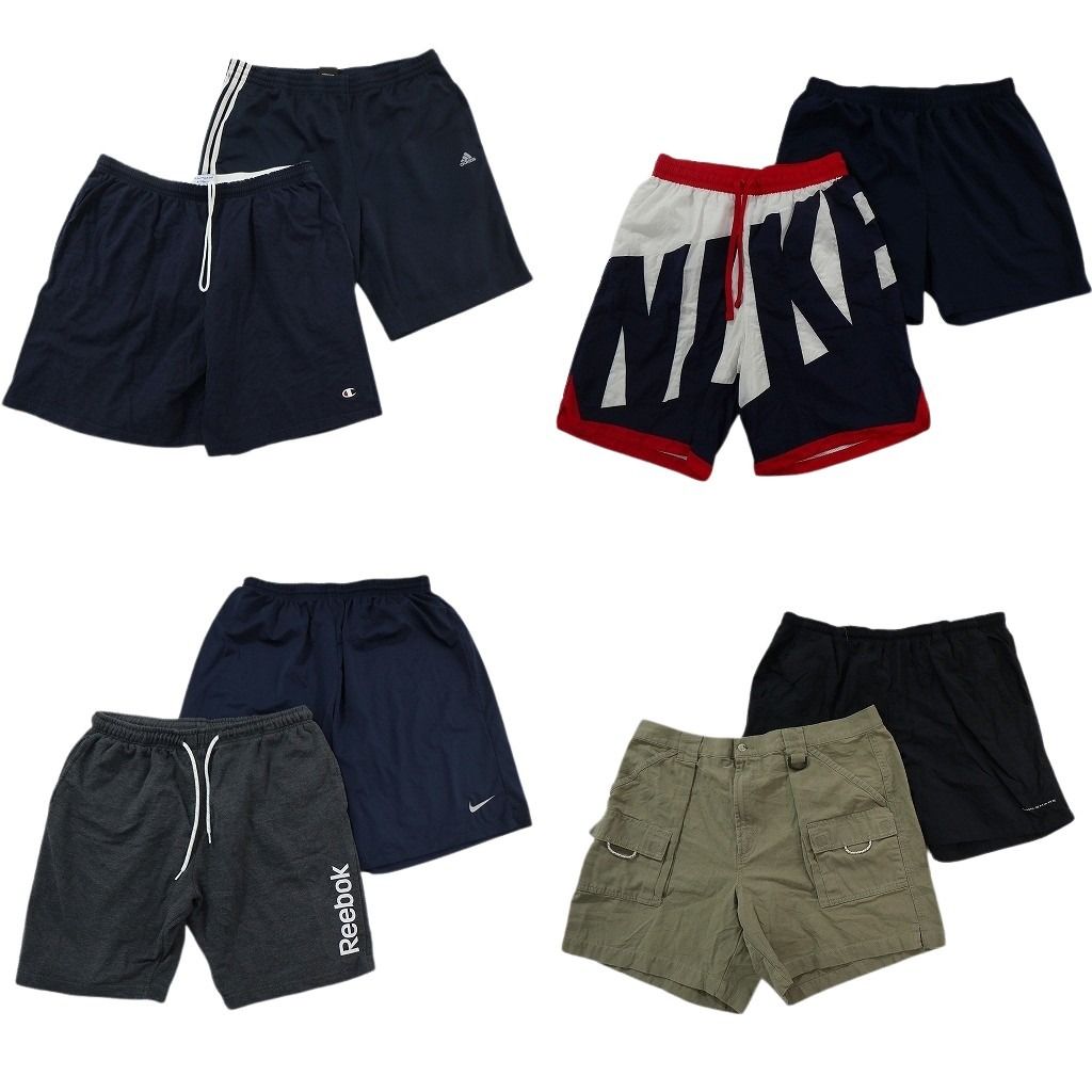 古着卸 まとめ売り ブランドMIX ショートパンツ 8枚セット ( メンズ XL ) コロンビア ナイキ アディダス チャンピオン 中古 古着 NF1125