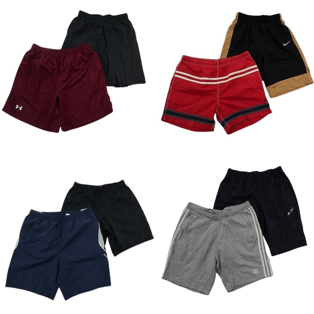 古着卸 まとめ売り ブランドMIX ショートパンツ 8枚セット ( メンズ L ) ノーティカ リーボック ナイキ アディダス 中古 古着 NF1127