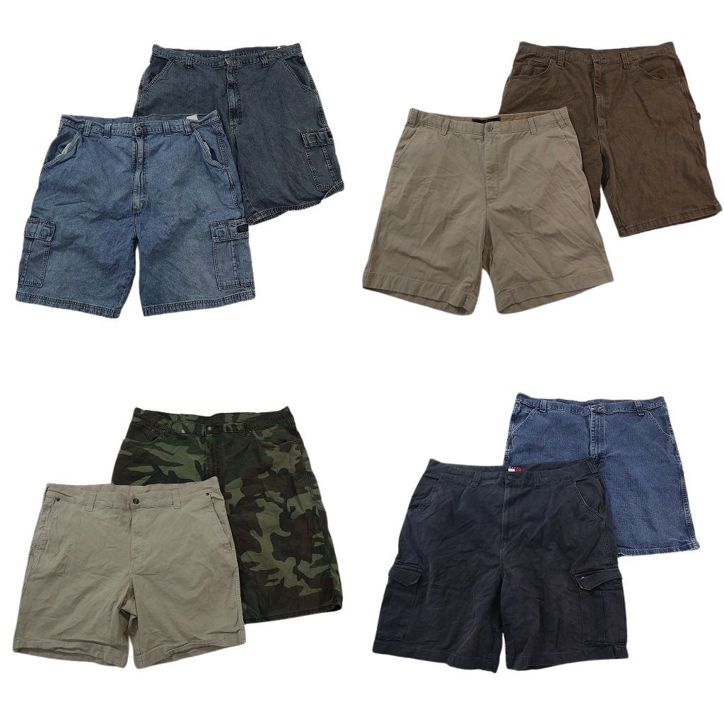 古着卸 まとめ売り ブランドMIX ショートパンツ 8枚セット ( メンズ 42 ) コロンビア ノーティカ トミー リーバイス 中古 古着 NF1135