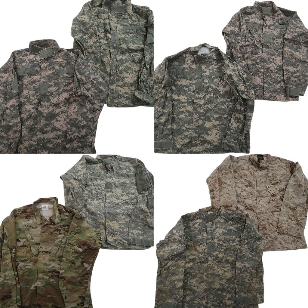 古着卸 まとめ売り ミリタリー フィールドジャケット 8枚セット ( メンズ M ) デジカモ マルチカム ARMY 中古 古着 NF1155