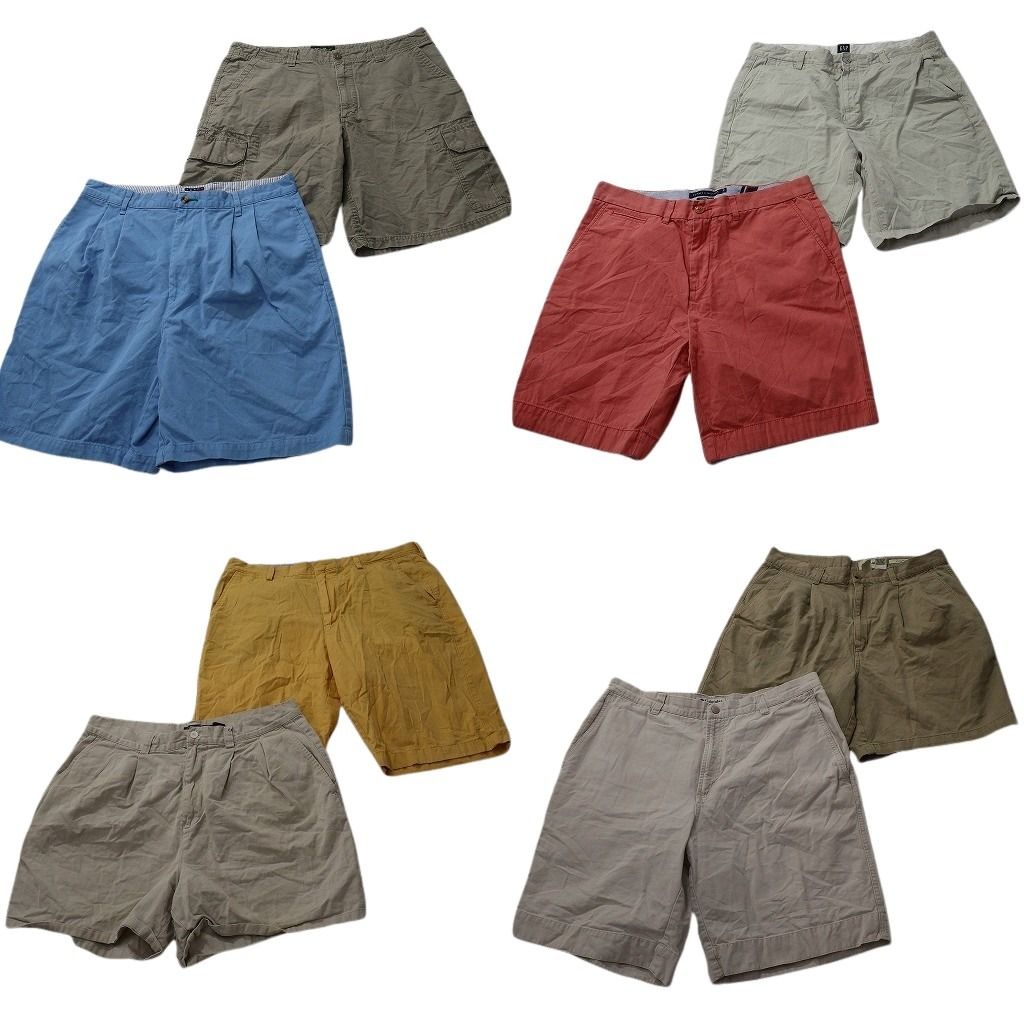 古着卸 まとめ売り ブランドMIX ショートパンツ 8枚セット ( メンズ 35 ) GAP エディーバウアー コロンビア トミー 中古 古着 NF1170
