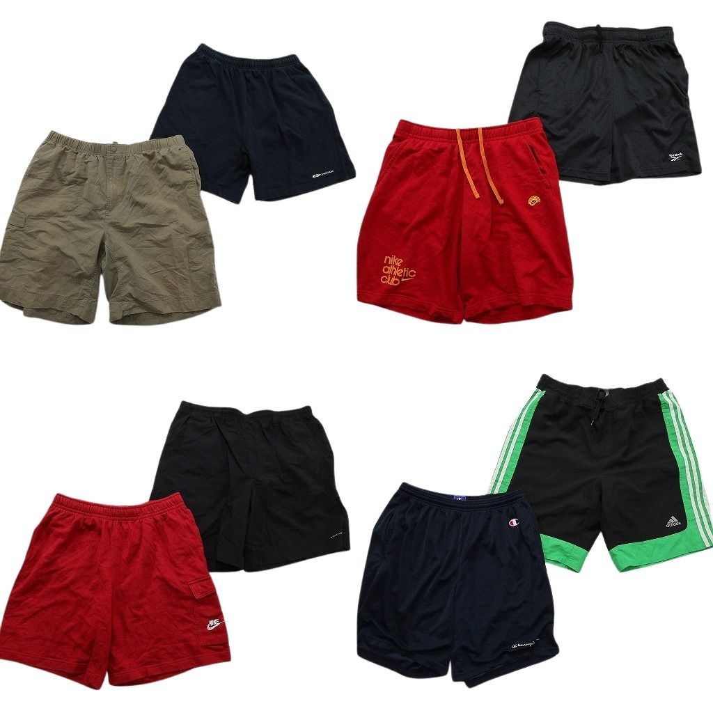 古着卸 まとめ売り ブランドMIX ショートパンツ 8枚セット ( メンズ L ) コロンビア アディダス ナイキ チャンピオン 中古 古着 NF1191