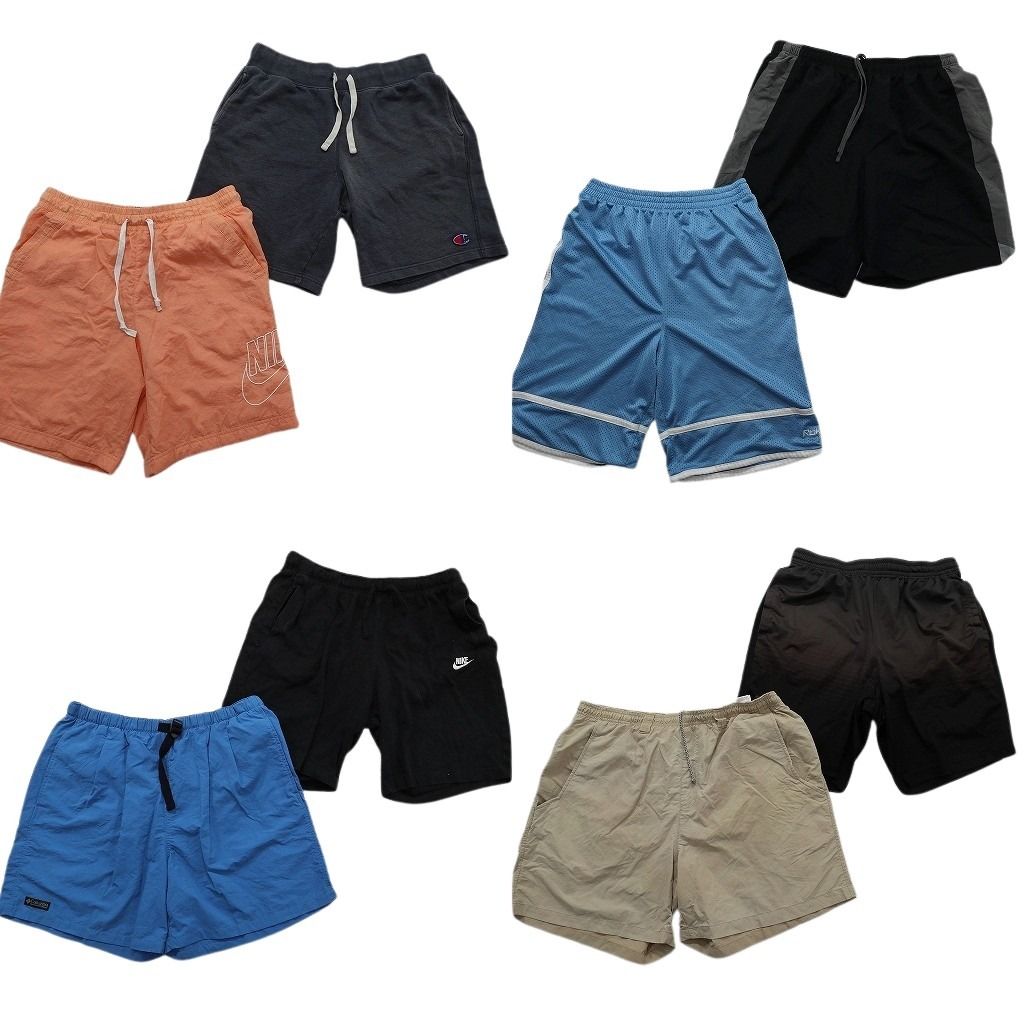 古着卸 まとめ売り ブランドMIX ショートパンツ 8枚セット ( メンズ L ) コロンビア ナイキ チャンピオン リーボック 中古 古着 NF1192