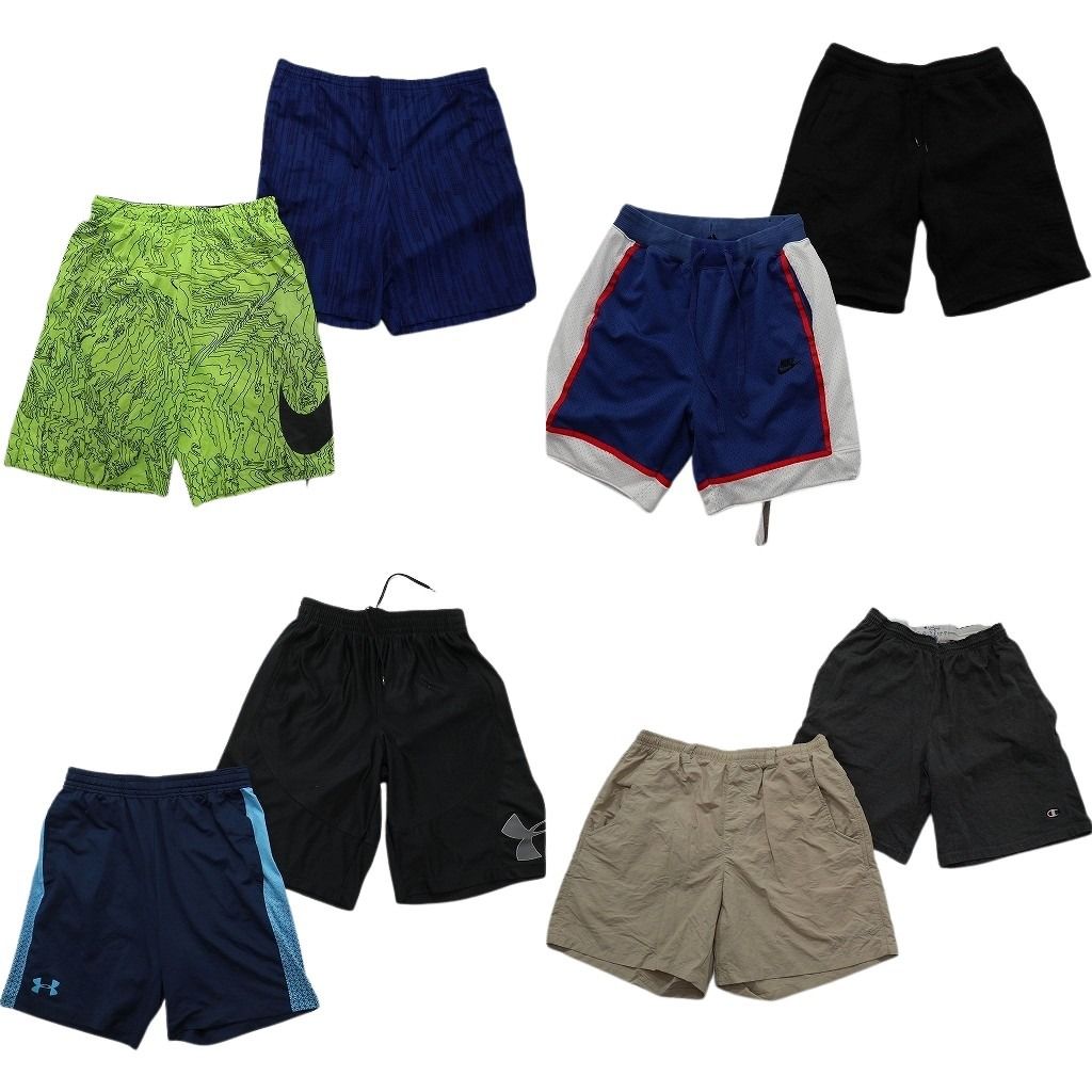 古着卸 まとめ売り ブランドMIX ショートパンツ 8枚セット ( メンズ M ) コロンビア ナイキ チャンピオン プーマ 中古 古着 NF1197
