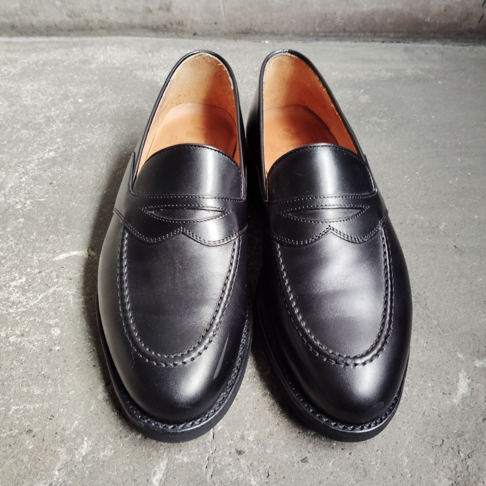 Berwick ローファー 4407 UK6.5 【極美品】 Berwick 4407 コインローファー ブラック UK6.5 26cm バーウィック