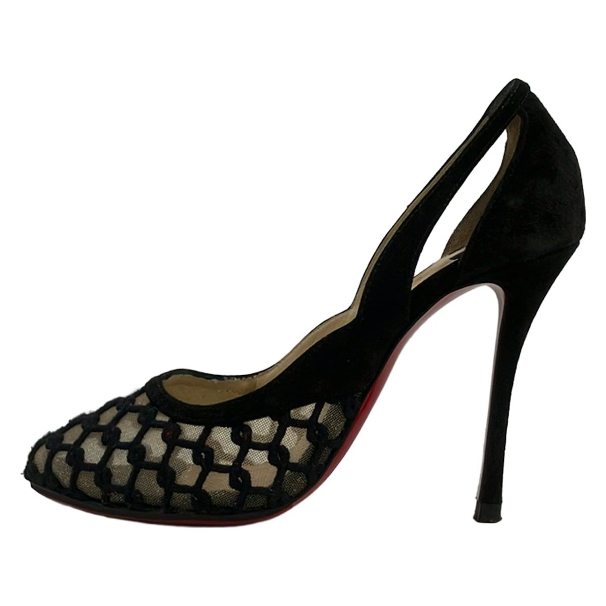 CHRISTIAN LOUBOUTIN(クリスチャンルブタン) パンプス 36 レディース - 黒 メッシュ