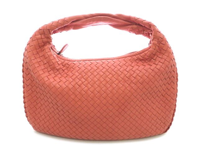 BOTTEGAVENETA ボッテガヴェネタ イントレチャート ホーボー ハンドバッグ レザー ピンク レディース【中古】【473】