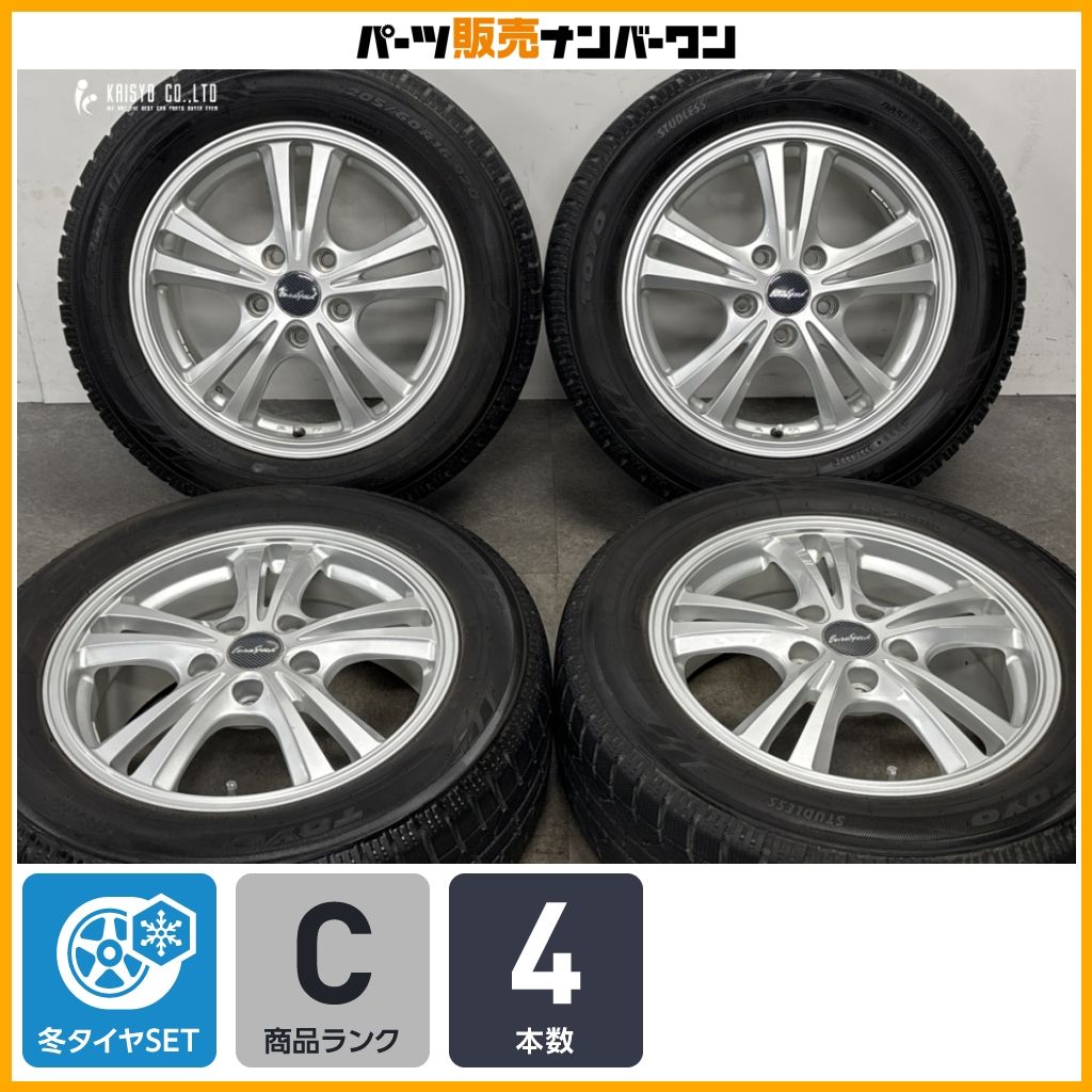 【良好品】ユーロスピード 16in 6.5J +53 PCD114.3 トーヨー オブザーブ GARIT GIZ 205/60R16 ノア ヴォクシー ステップワゴン アクセラ