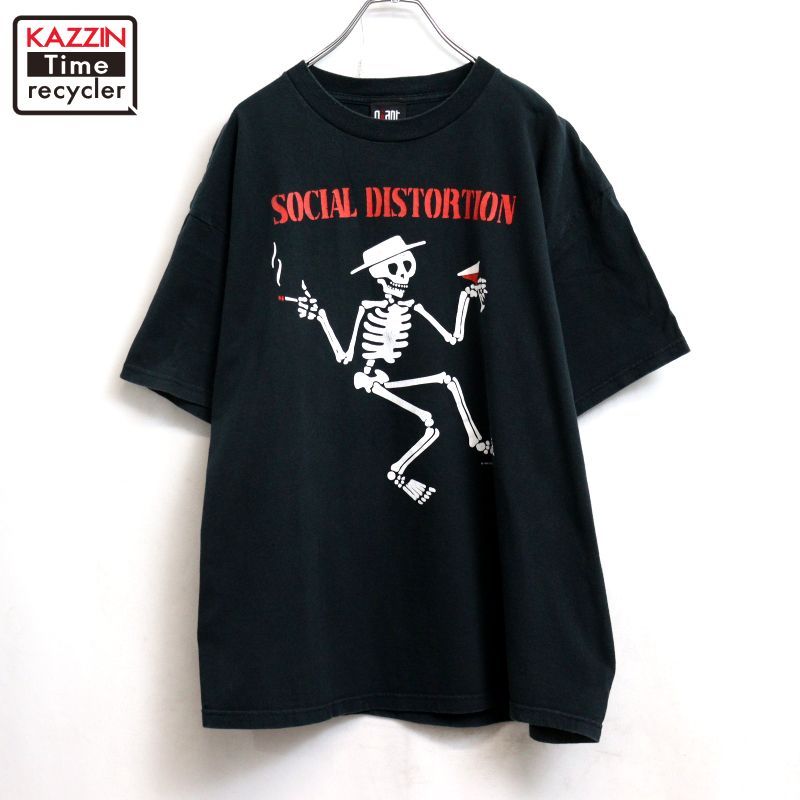 90s vintage ソーシャルディストーション Social Distortion GIANT バンドＴシャツ メンズ 表記XLサイズ