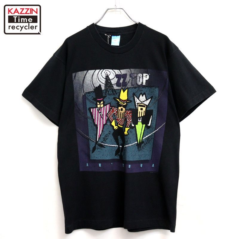 90s USA製 vintage ジージートップ ZZ TOP Fruit of the Loom バンドＴシャツ メンズ 表記Lサイズ