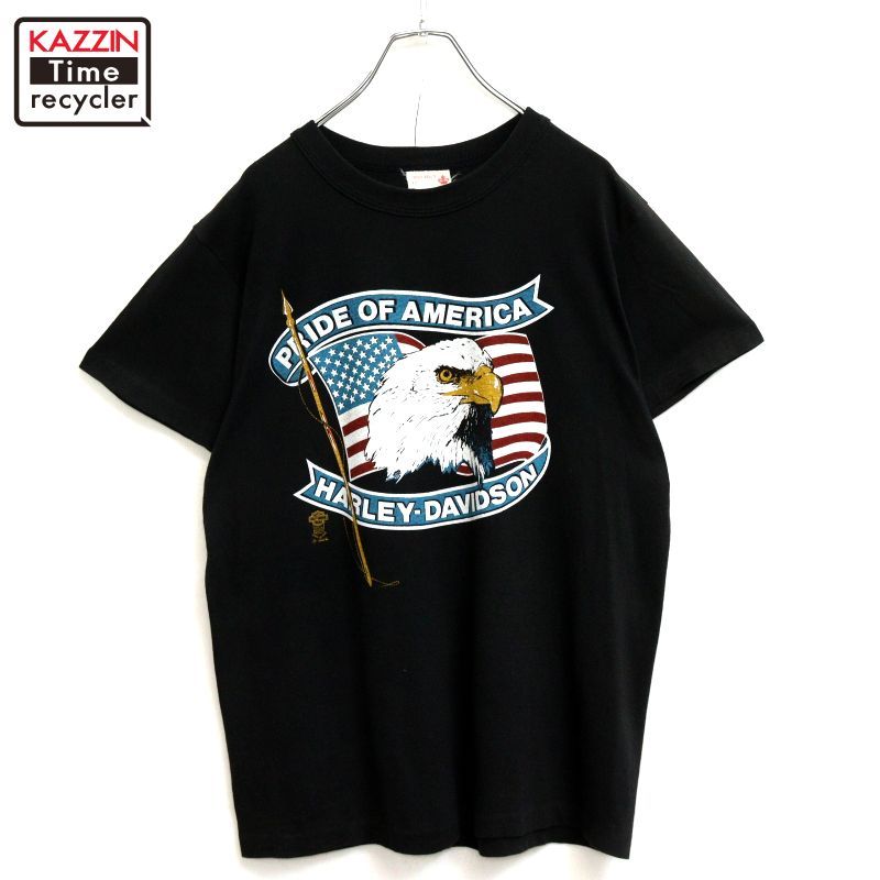 80s vintage HARLEY DAVIDSON イーグル 半袖Ｔシャツ メンズ 表記XLサイズ
