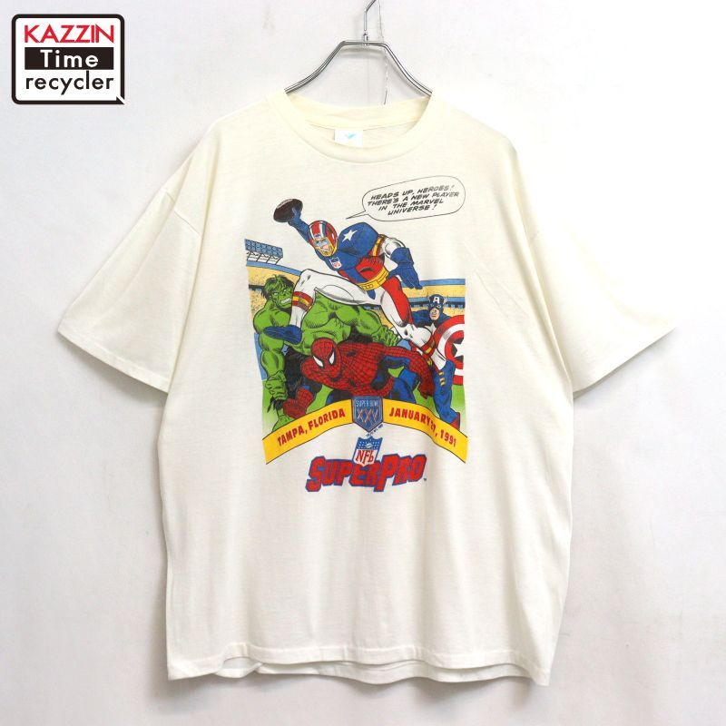 90s USA製 vintage マーベル 半袖Ｔシャツ メンズ 表記Lサイズ