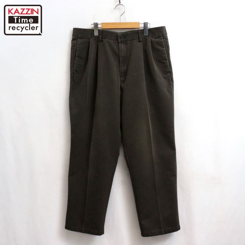 Dockers 00s BLACK スラックス 00s DOCKERS 2タック スラックスパンツ メンズ XLサイズ相当 ビッグ
