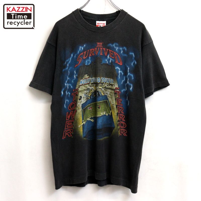 90s USA製 vintage Disney タワーオブテラー 半袖Ｔシャツ メンズ 表記Mサイズ
