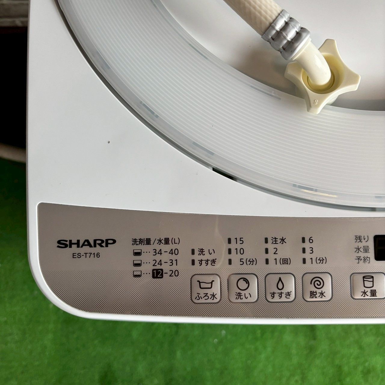 SHARP シャープ 2024年製 洗濯機 7.0kg 美品 ホワイト ゴールド 白 