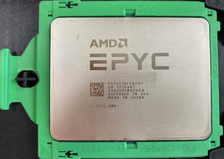 AMD EPYC 7251 8C 16T 2.1GHz to 2.9GHz Socket SP3 Naples 14NM 32MB 120W Jun 2017