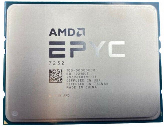 AMD EPYC 7252 8C 16T 3.1GHz to 3.2GHz Socket SP3 Rome 7NM 32MB 120W Aug 2019
