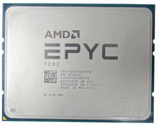 AMD EPYC 7282 16C 32T 2.8GHz to 3.2GHz Socket SP3 Rome 7NM 32MB 120W Aug 2019