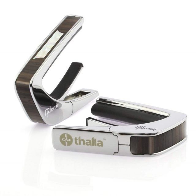 タリア カポ ギブソン ライセンスド・モデル Thalia Capos カポタスト / Gibson TRAPEZOID Indian Rosewood Chrome ギター 10/12インチフレットパッド付属