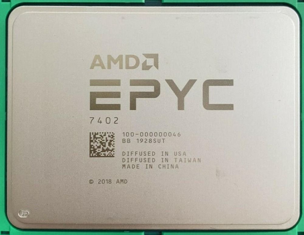 AMD EPYC 7402 24C 48T 2.8GHz to 3.35GHz Socket SP3 Rome 7NM 32MB 180W Aug 2019