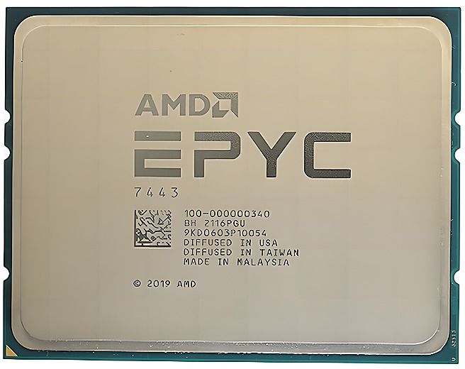 AMD EPYC 7443 24C 48T 2.85GHz to 4GHz Socket SP3 Milan 7NM 128MB 200W Mar 2021