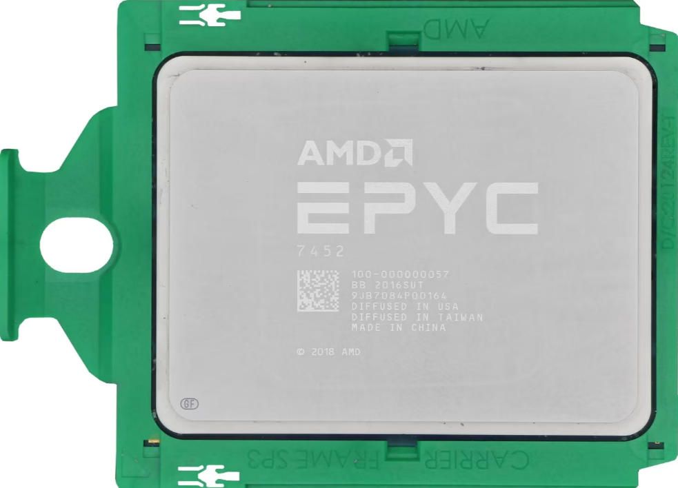 AMD EPYC 7452 32C 64T 2.2GHz to 3.35GHz Socket SP3 Rome 7NM 128MB 155W Aug 2019