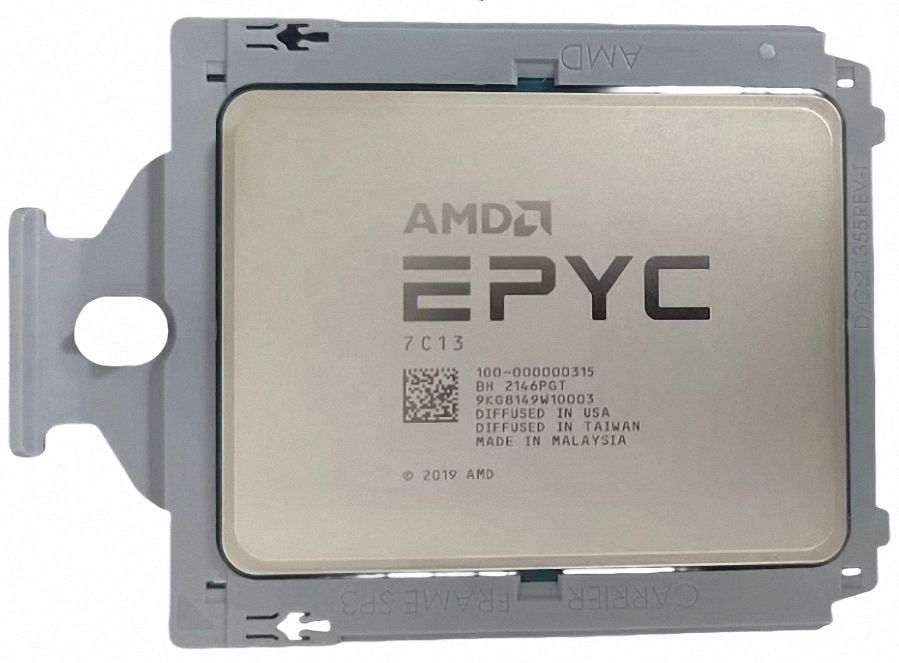 AMD EPYC 7C13 64C 128T 2GHz to 3.675GHz Socket SP3 Milan 7NM 256MB 225W 2021