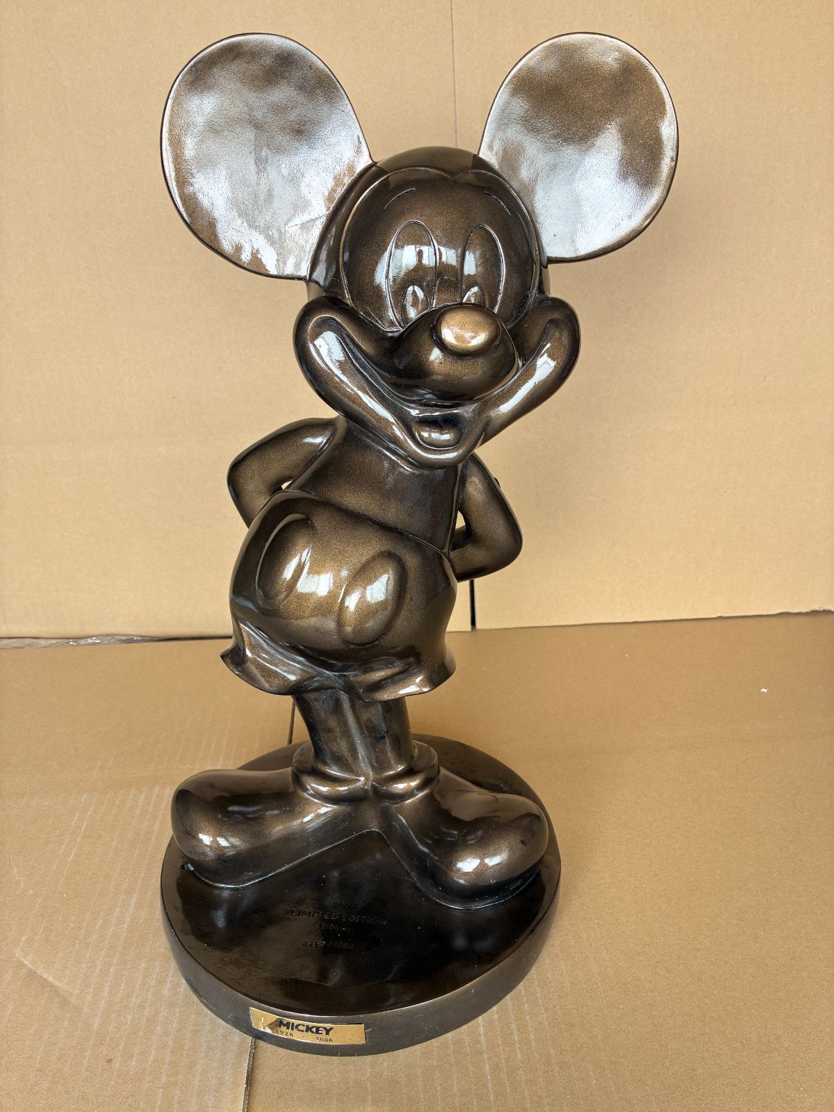 【限定1000体】Disney ディズニー　ミッキーマウス　ブロンズ像　希少 限定1000】Disney ディズニー ミッキーマウス ブロンズ像 希少品 限定