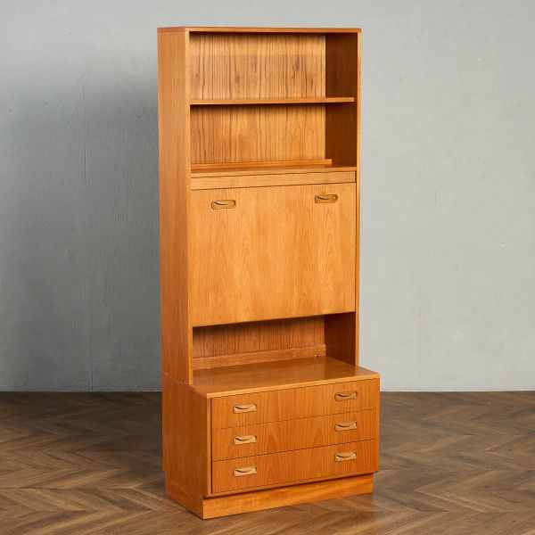 チェスト・キャビネット チーク ジープラン G-PLAN Fresco ウォールユニット レア 食器棚 カップボード 飾り棚 本棚 デスク ヴィンテージ フレスコ 木製 #98606