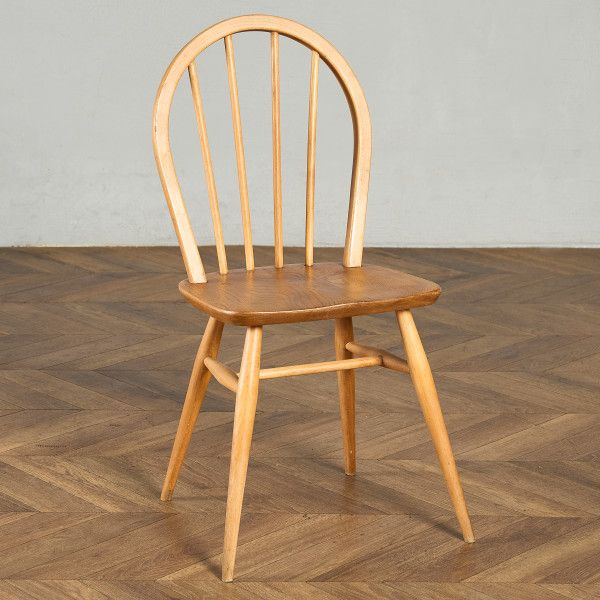椅子・ソファ イギリス エルム アーコール ERCOL ヴィンテージ 4本 スポーク フープバックチェア ercol 椅子 ダイニングチェア 曲木椅子 材 天然木 英国 シンプル #98207