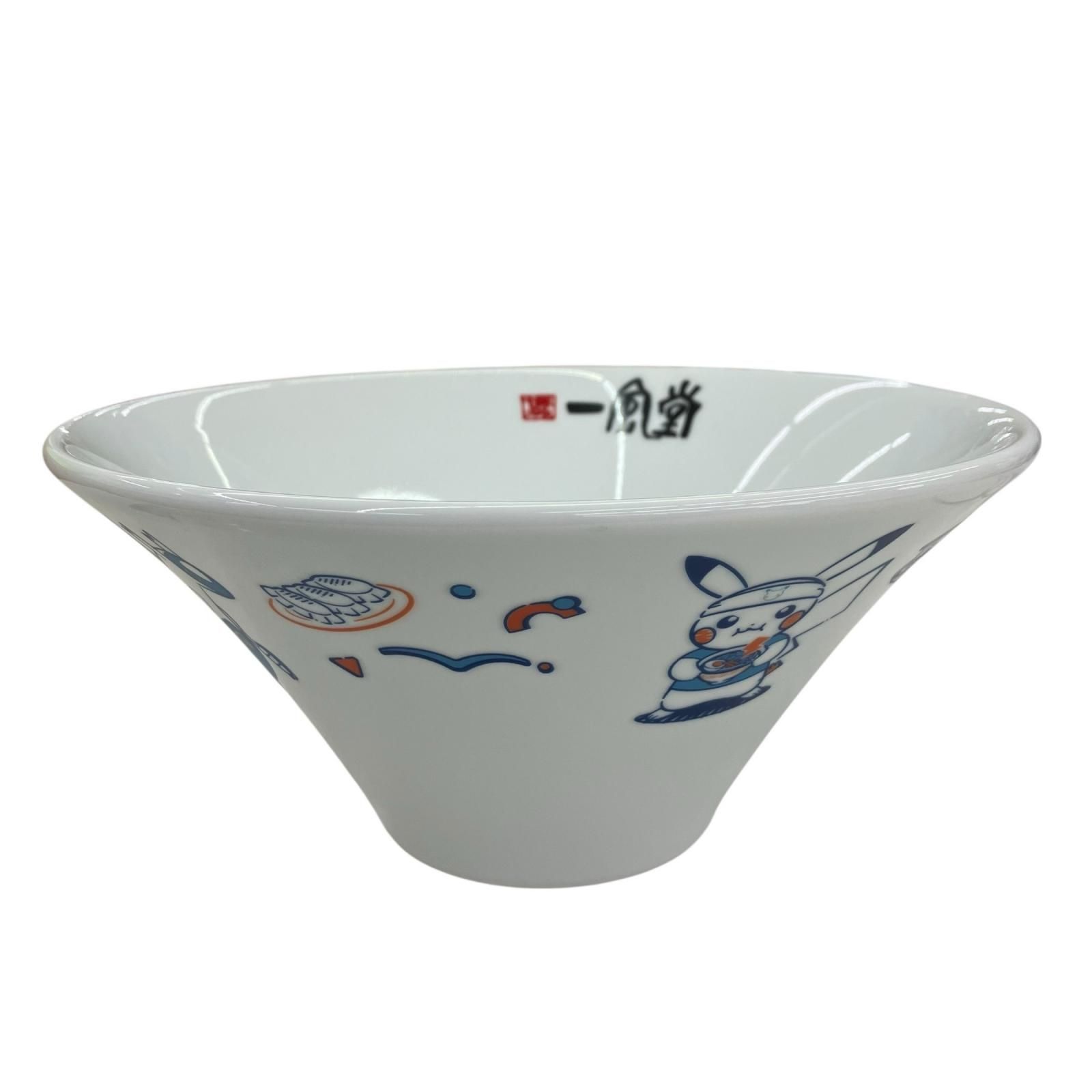 186001 現状品 一風堂 有田焼 どんぶり 白丸 ポケモンセンターフクオカ ホワイト