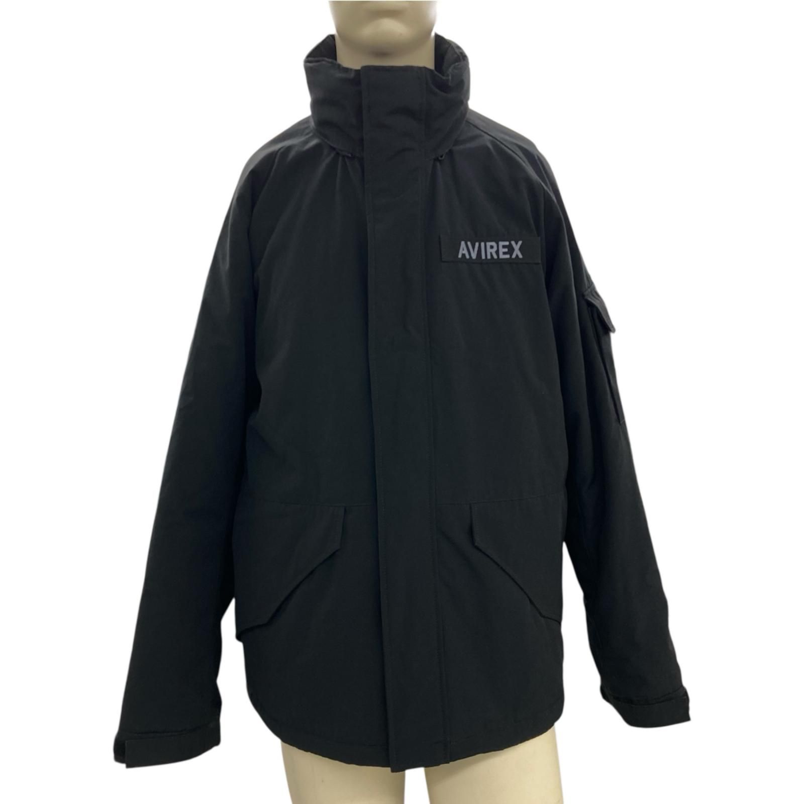 186000 現状品 AVIREX ダウンジャケット L ブラック メンズ