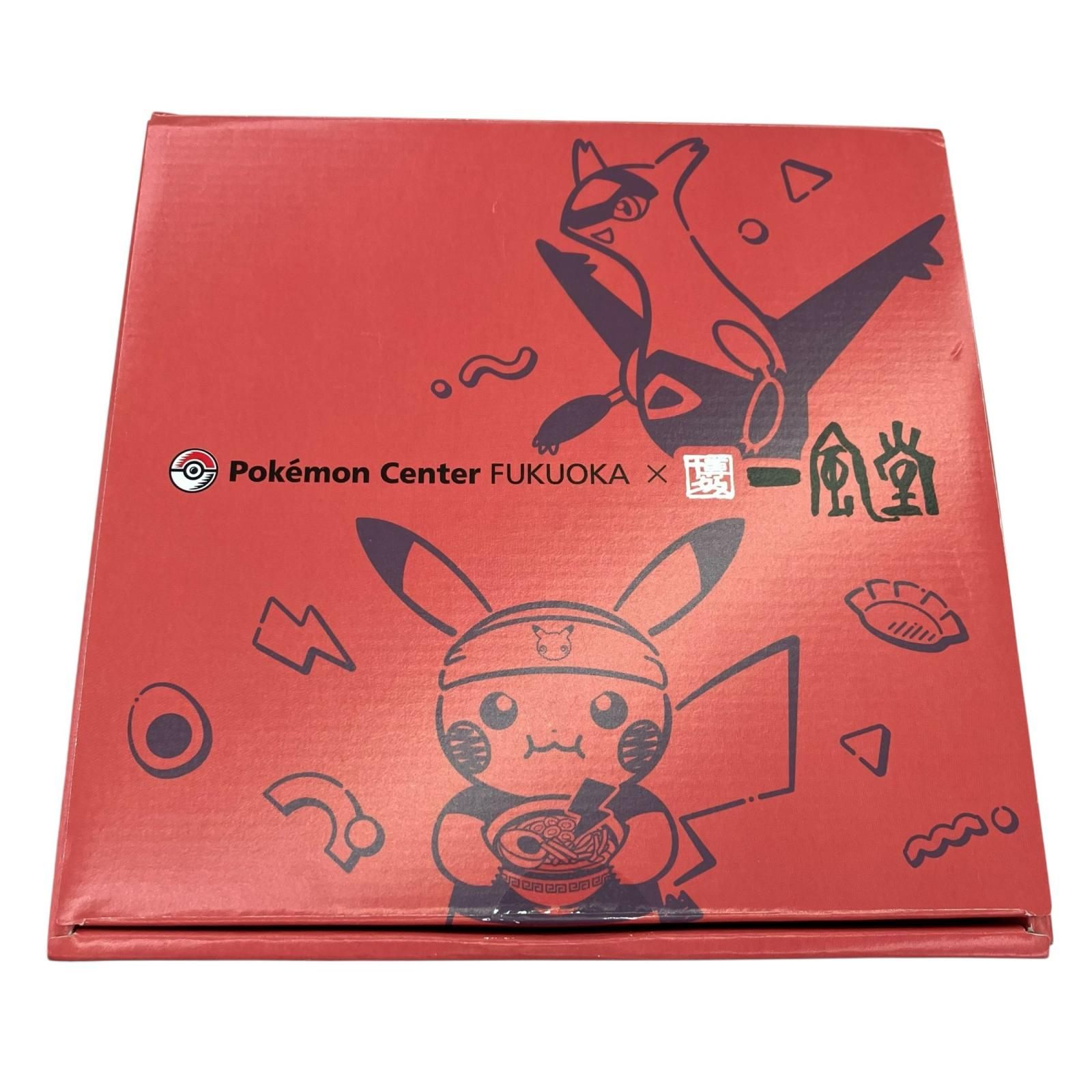 186001 現状品 一風堂 有田焼 どんぶり 赤丸 ポケモンセンターフクオカ レッド